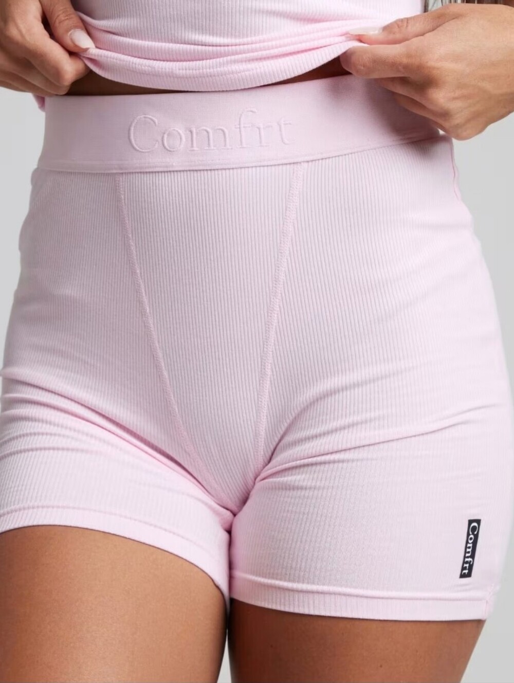 Comfrt Rib Contour Boxer Shorts Pink Medium NWOT